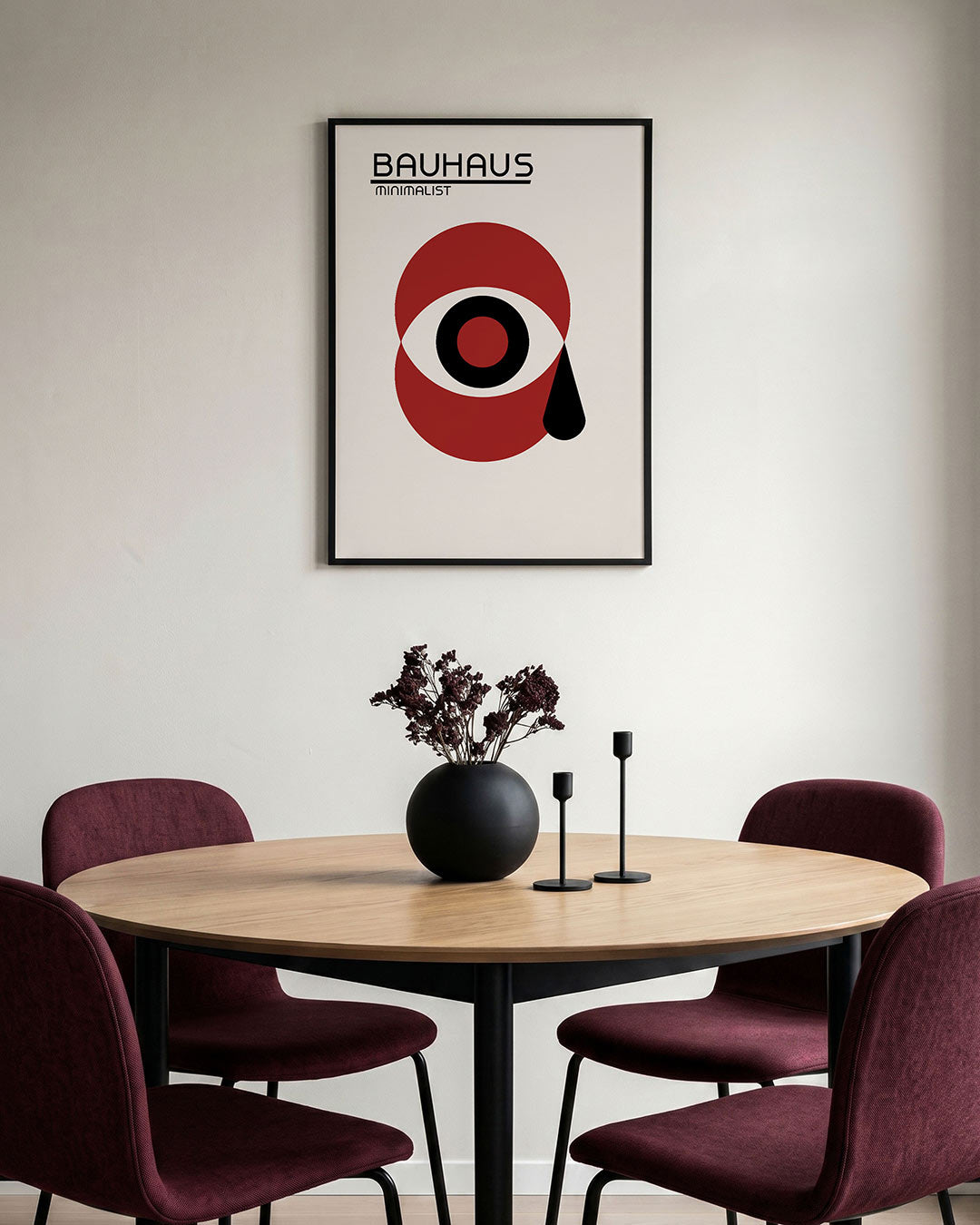 Vorm en balans – staande Bauhaus poster voor aan de muur