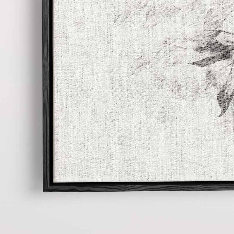 Bloemenpracht in Potlood – staand kunstwerk voor modern interieur