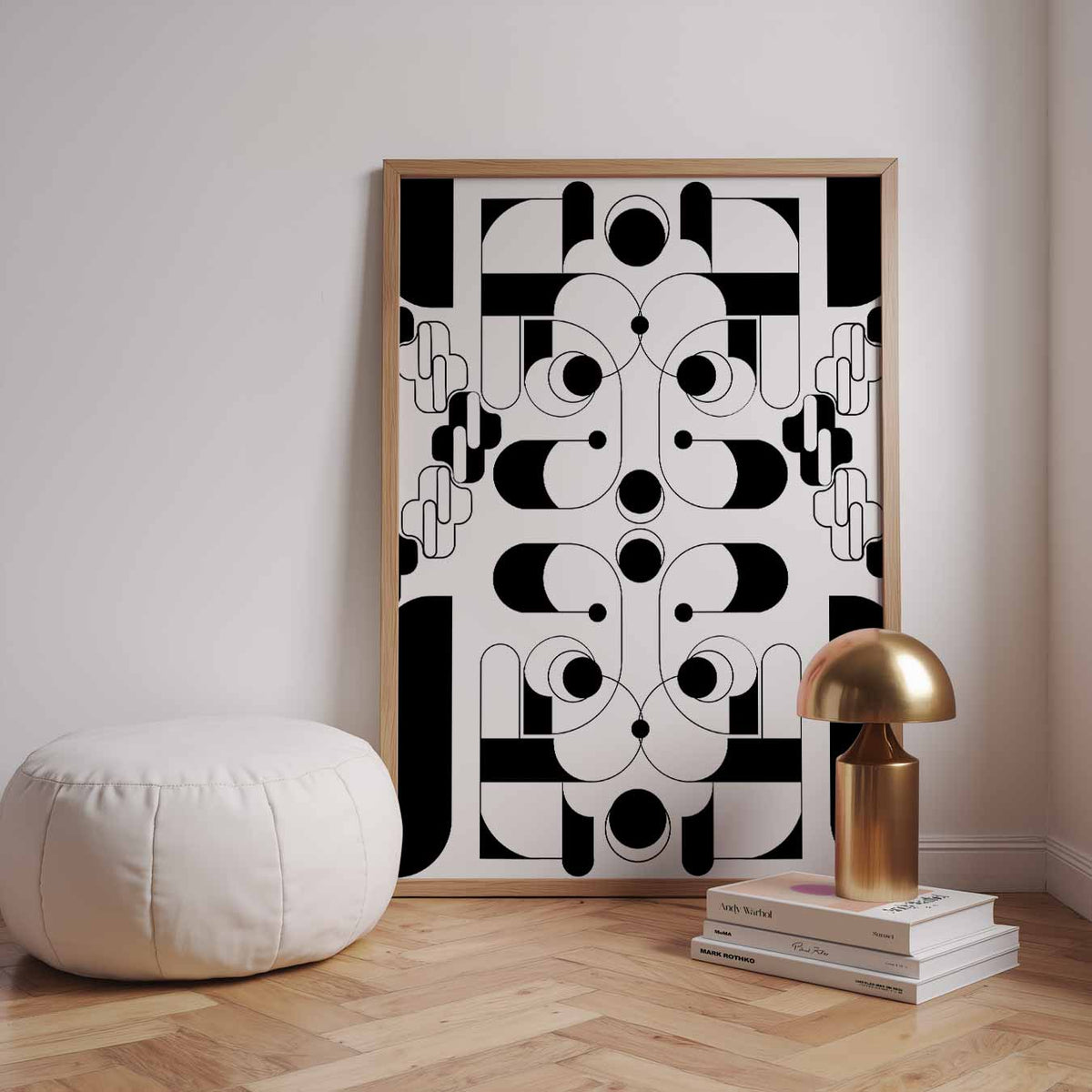 Moderne Geometrische Kunstposter – staande kleurrijke abstracte wanddecoratie van WallArtistic