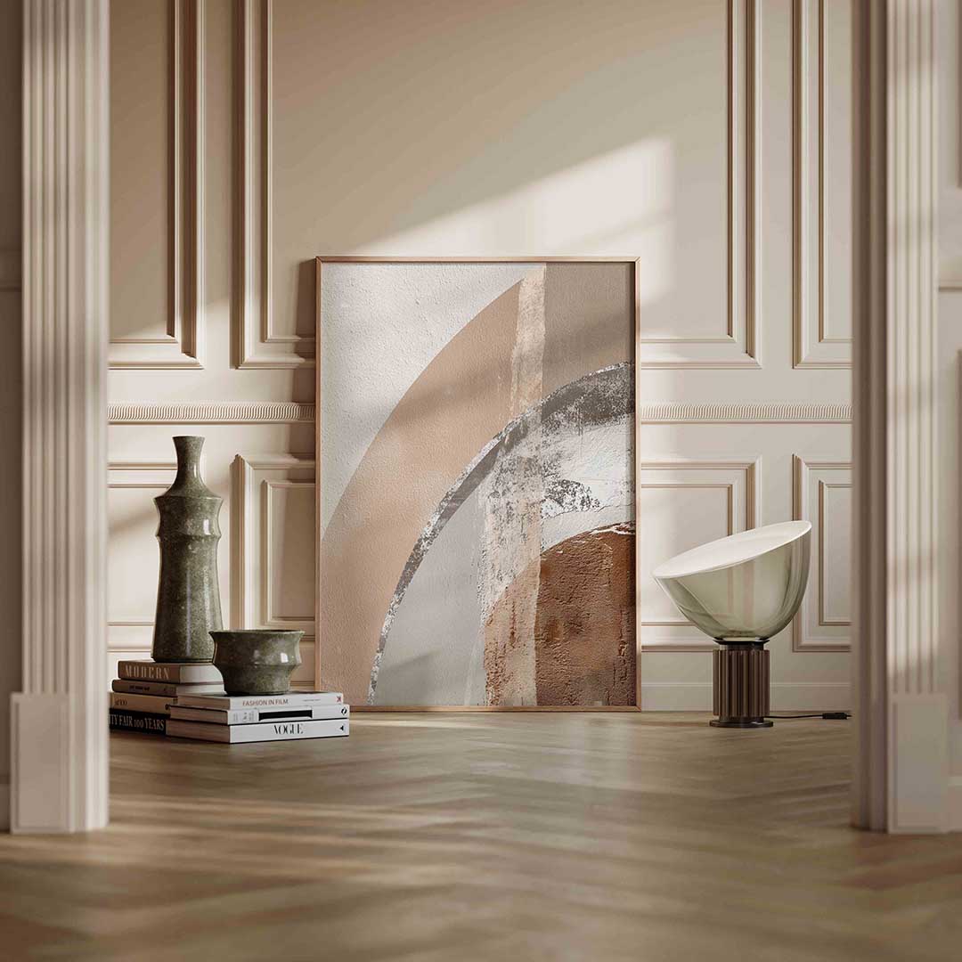 Abstracte vormen – staande abstracte wanddecoratie van WallArtistic