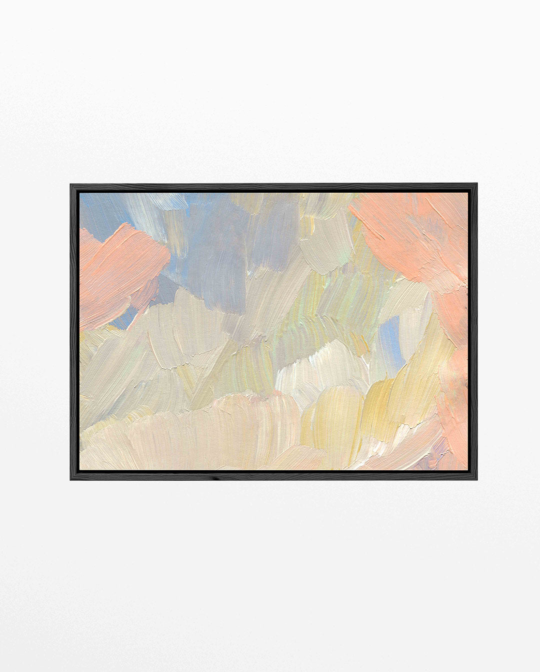 Zachte kleuren compositie – liggend wanddecoratie kunstwerk