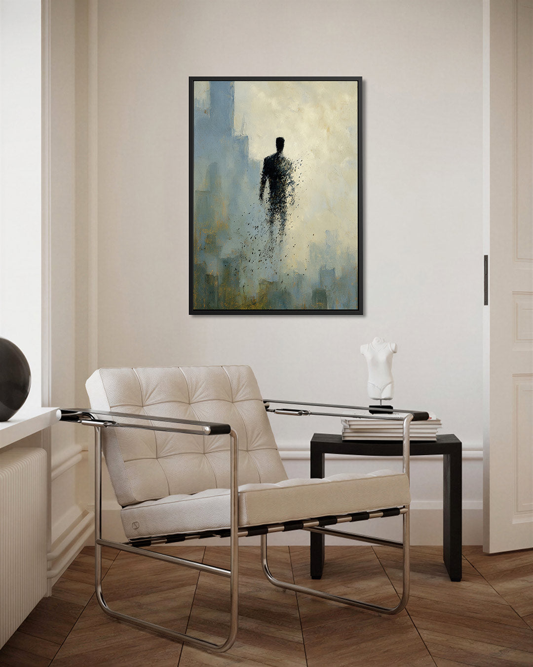 Vervagende silhouet – staand wanddecoratie kunstwerk