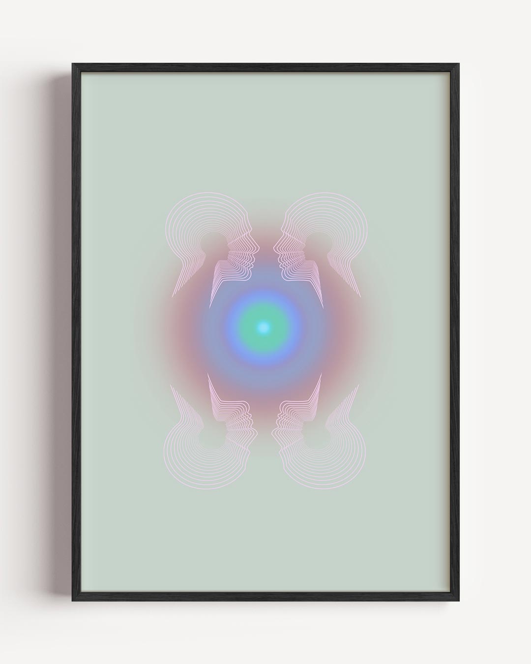 Kosmische Verbinding – mindfulness portret poster als wanddecoratie
