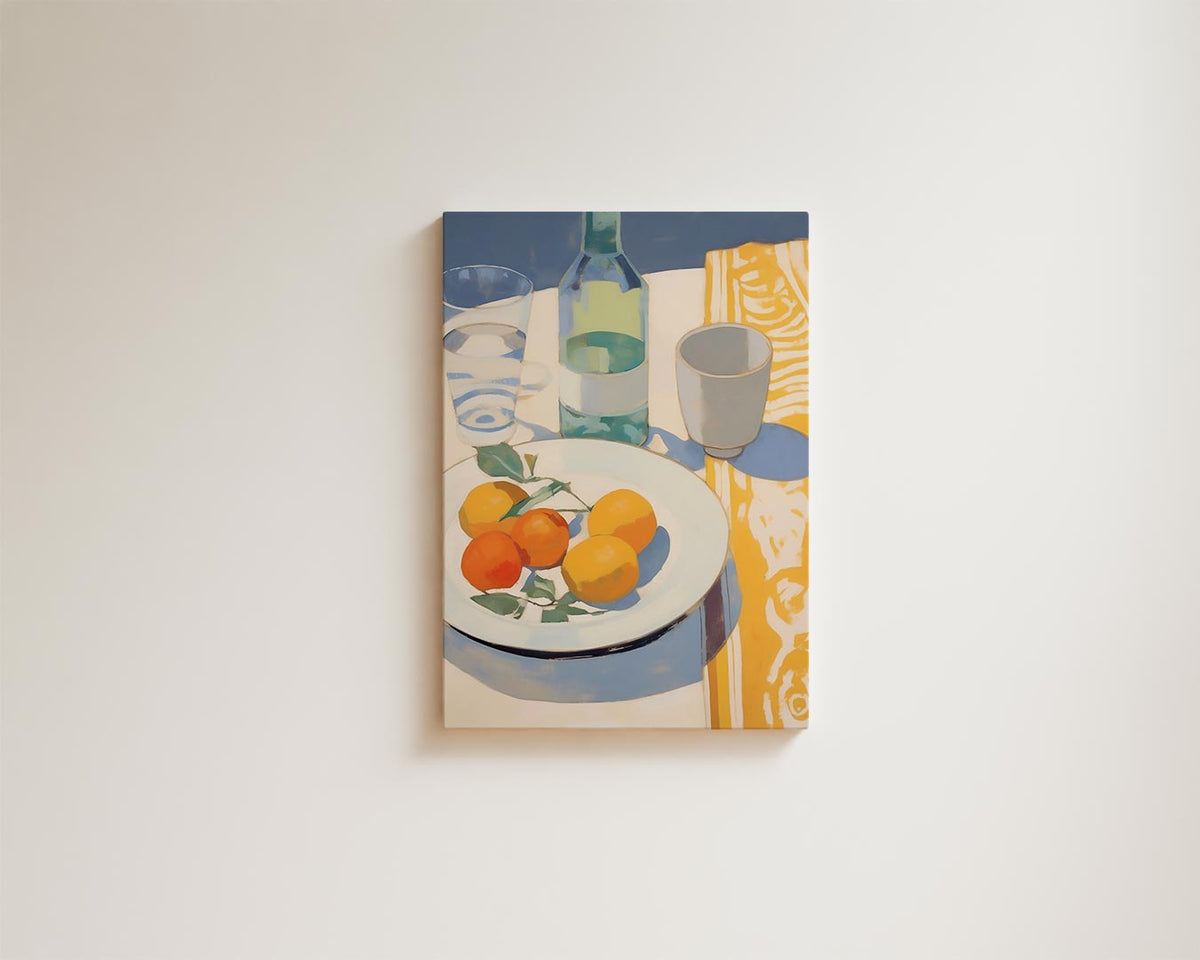 Mediterraanse Stilleven in Zonlicht – portret kunstwerk als wanddecoratie, afbeelding 15