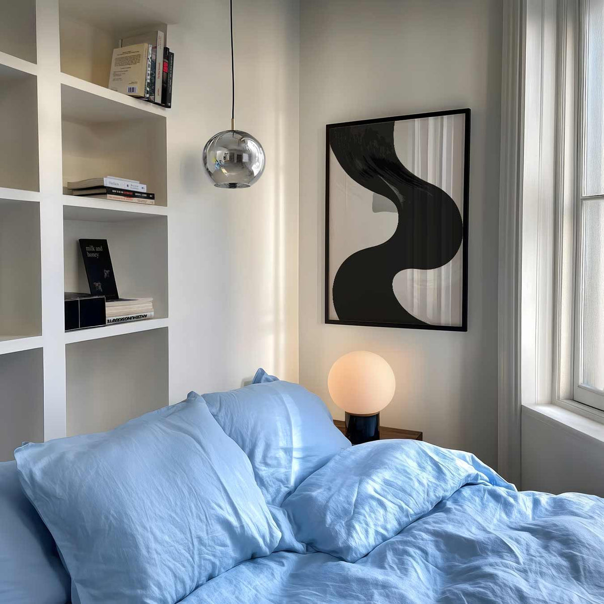Stijlvolle Abstracte Haarstroom – abstracte poster als moderne staande wanddecoratie