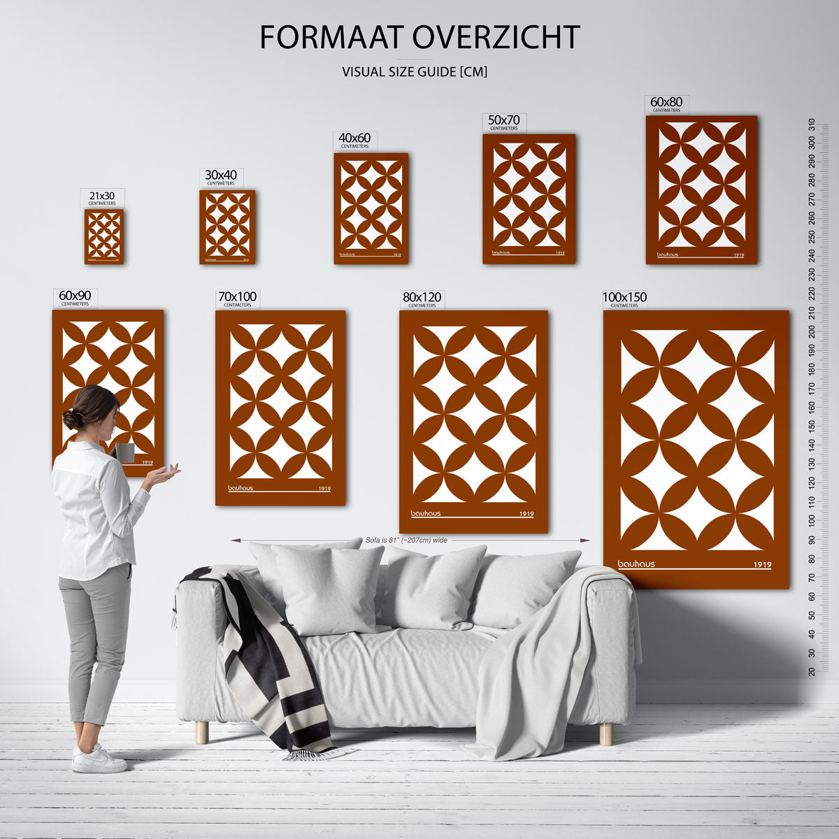 Vormritme en kleur – Bauhaus poster als moderne geometrische wanddecoratie