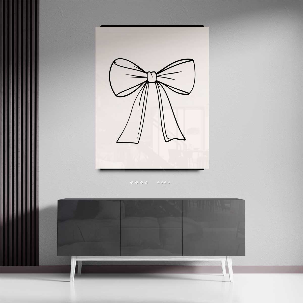 Elegante Strik Illustratie – canvas kunstwerk als wanddecoratie