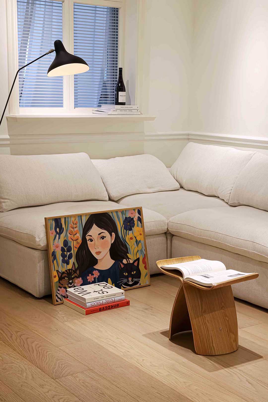 Vrouw met katten – vrouwelijke portretkunst als landscape poster
