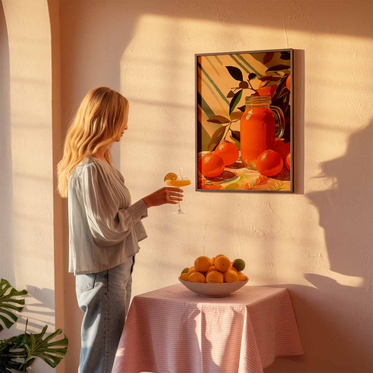 Mandarijn Droom – keuken poster als sfeervolle staande wanddecoratie