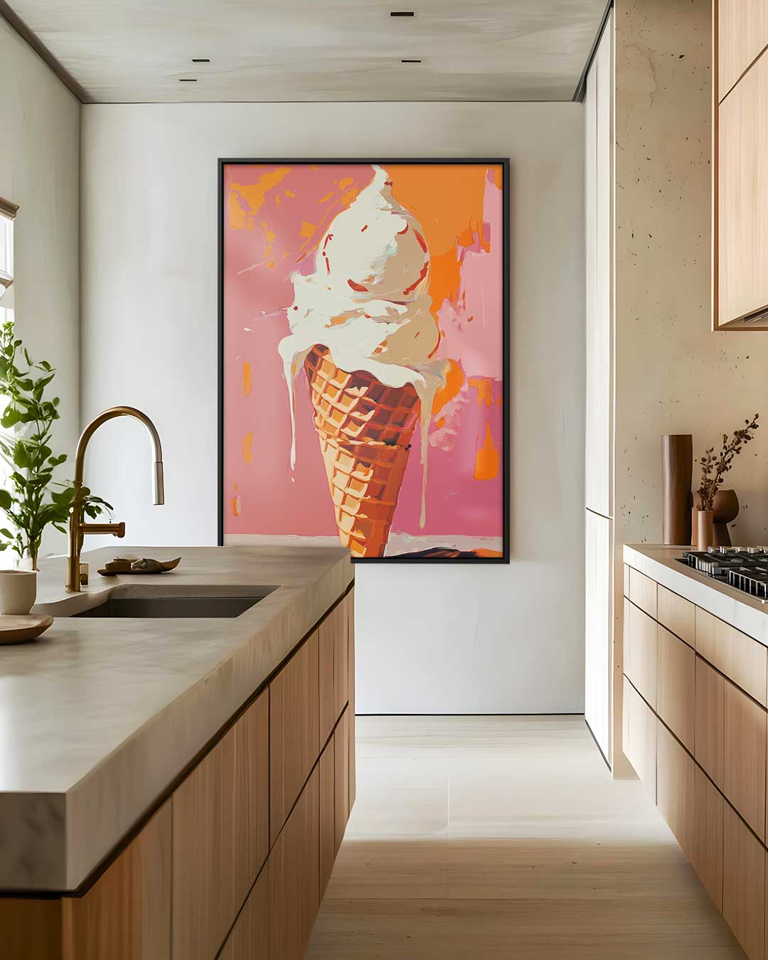 Smeltend IJsje Kunstwerk – staand kunstwerk voor modern interieur