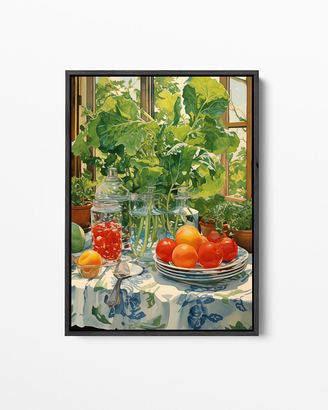 Levendige tafelscène – staand wanddecoratie kunstwerk