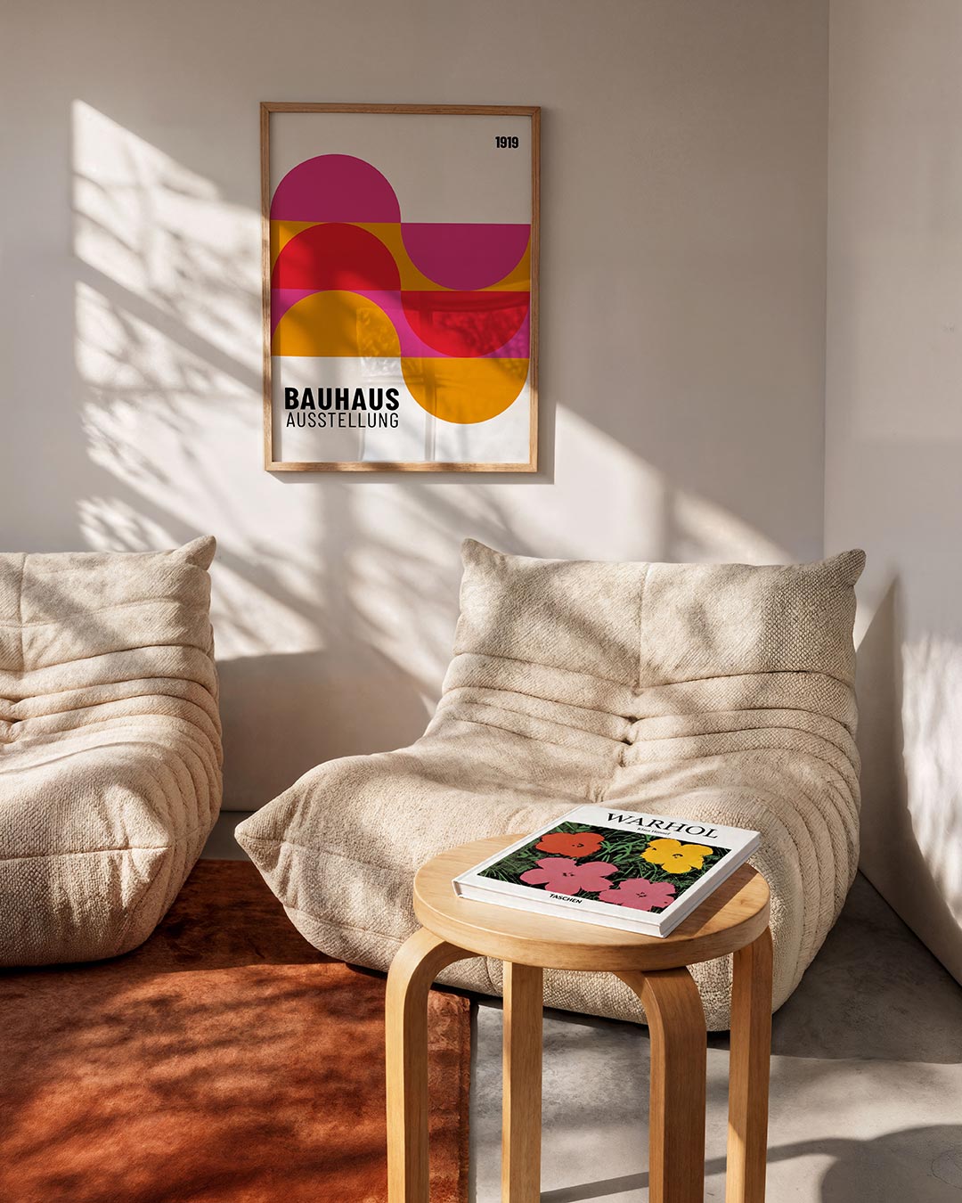 Vorm en kleur – geometrische Bauhaus poster in staand formaat
