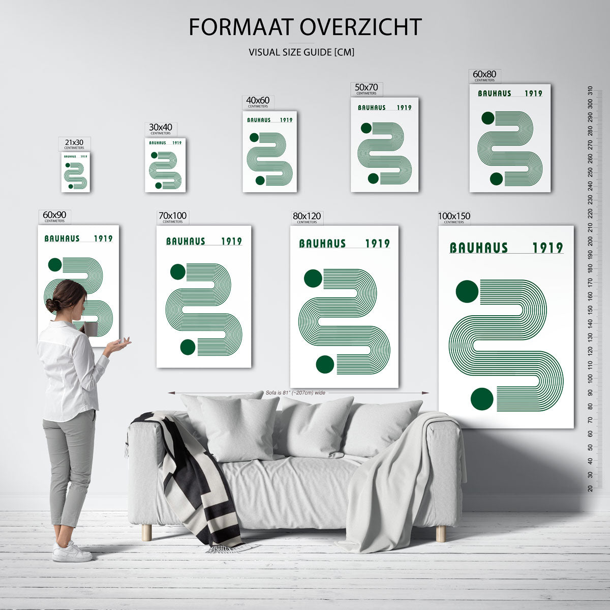  – Bauhaus poster als moderne geometrische wanddecoratie