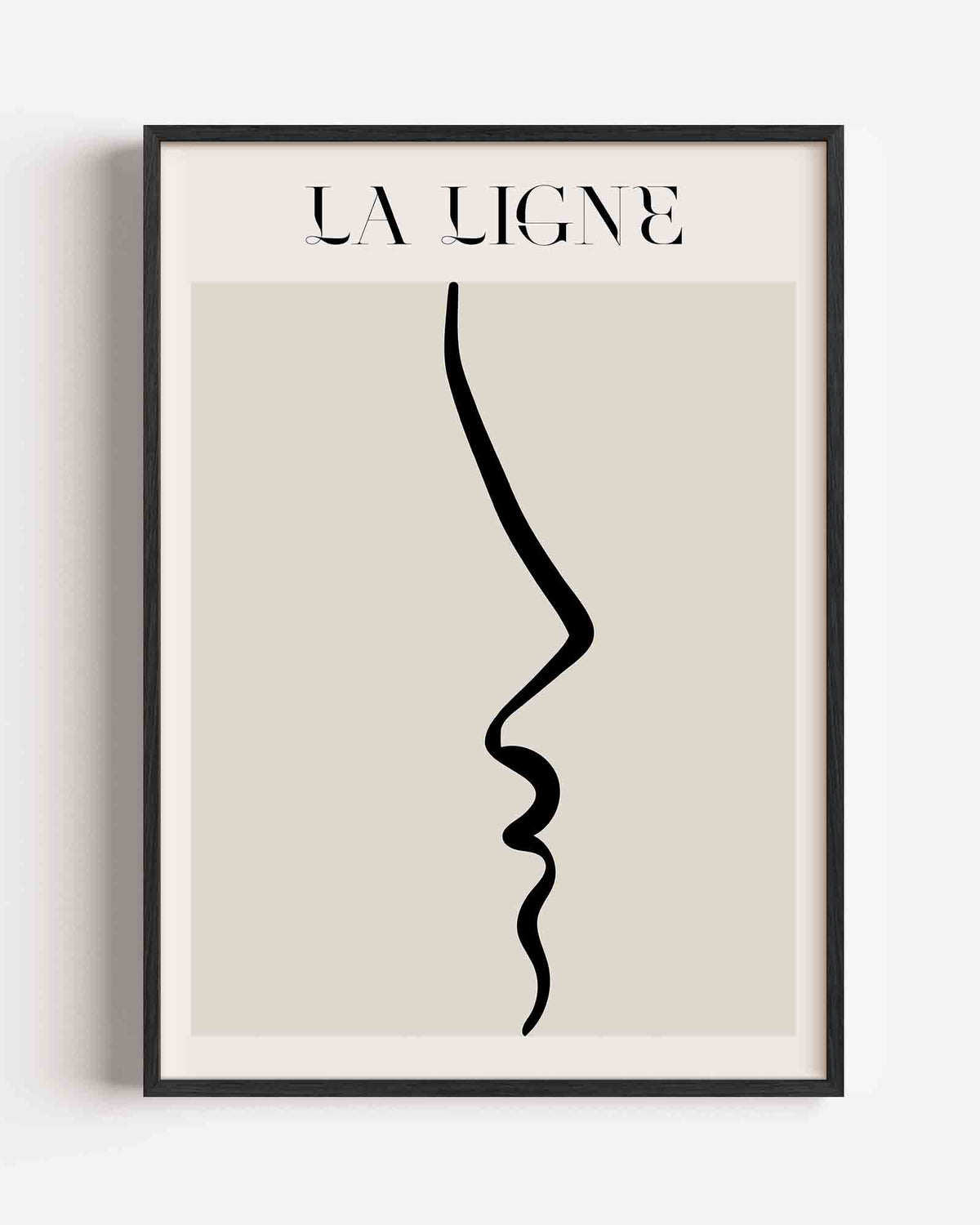 La ligne – Kunst & Design poster als staande wanddecoratie