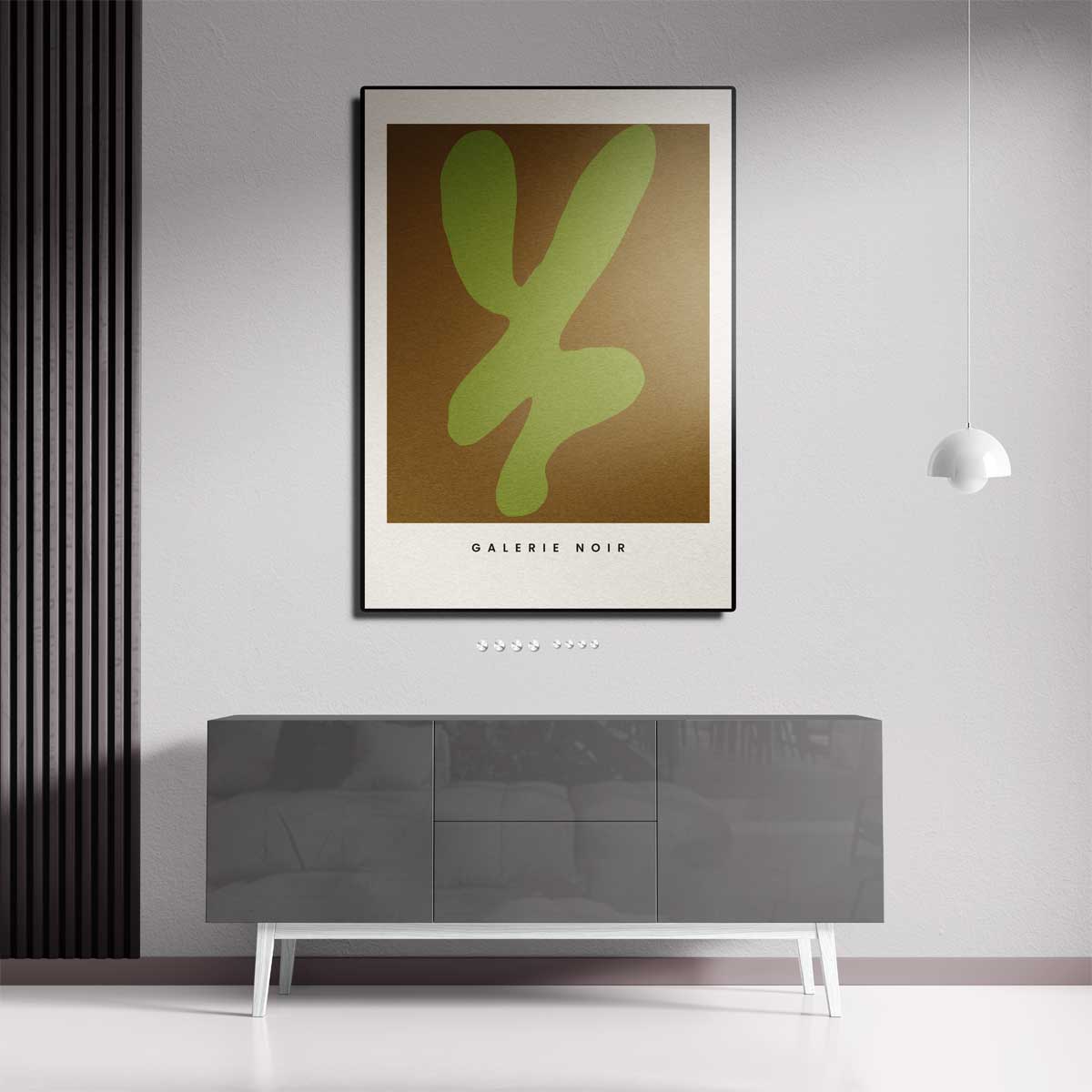 Organische Vormen in Groen – portret wandkunst van WallArtistic
