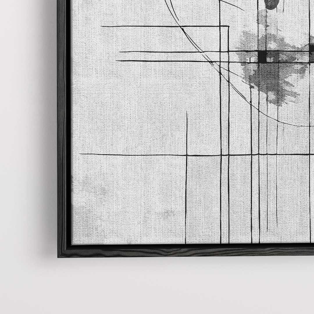 Abstracte Lijntango – dibond kunstwerk als wanddecoratie