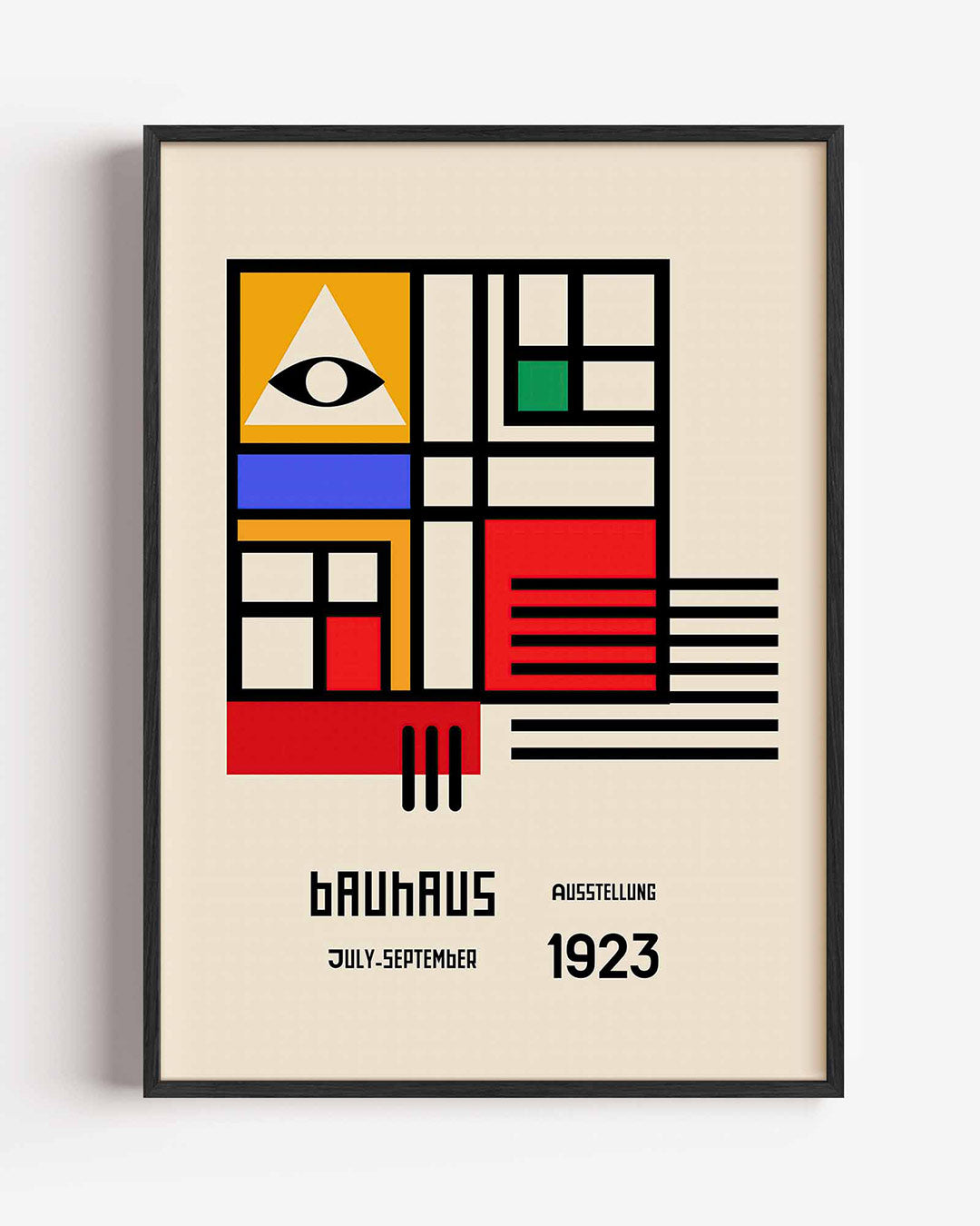 Vormen en vlakkenspel – staande Bauhaus poster als wanddecoratie