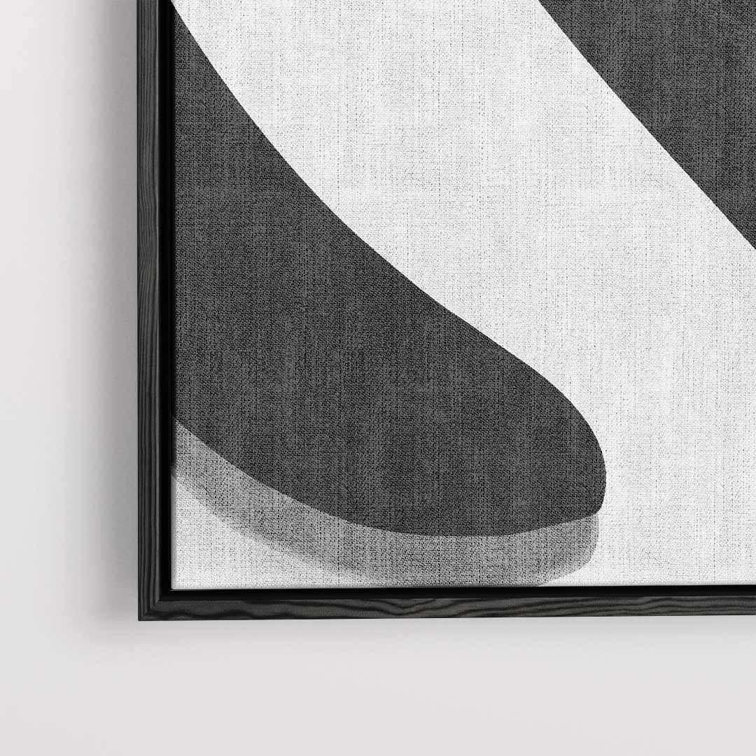 Elegante Abstractie in Zwart & Wit – dibond kunstwerk als wanddecoratie