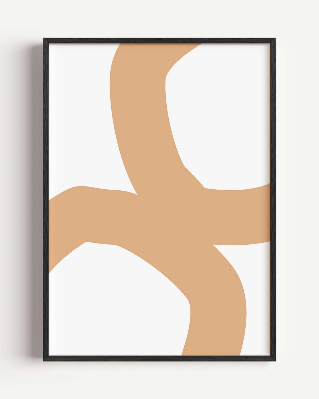 Zachte Beige Abstractie – kleurrijke abstracte portret poster als wanddecoratie