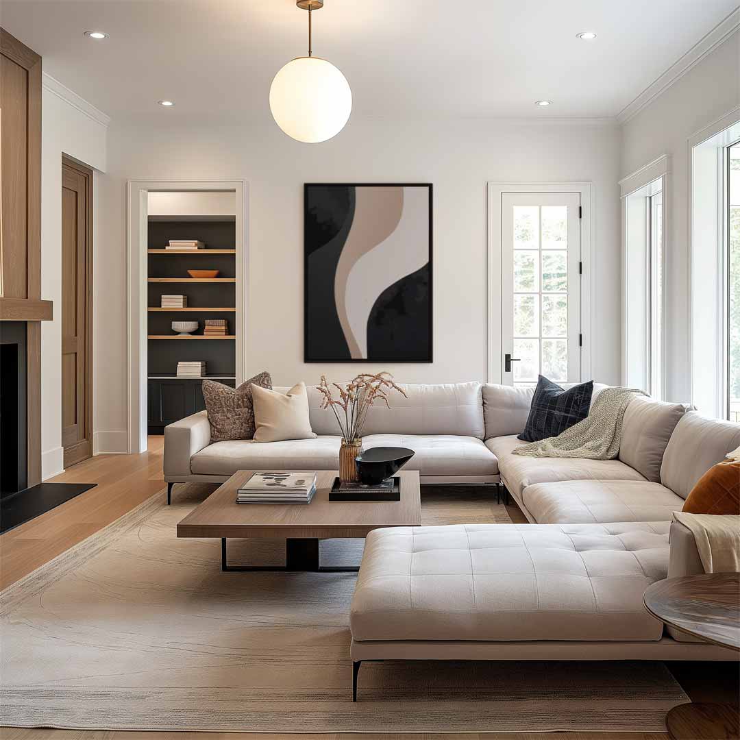 Abstracte Elegantie – staand kunstwerk voor modern interieur