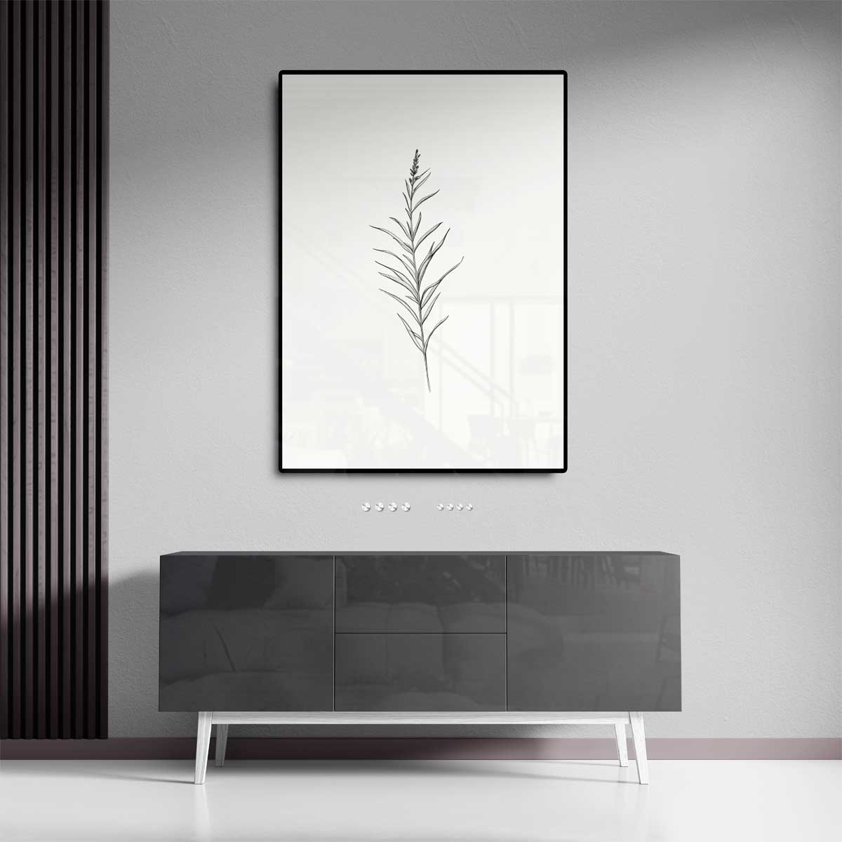 Minimalistisch Botanisch – staand kunstwerk voor modern interieur