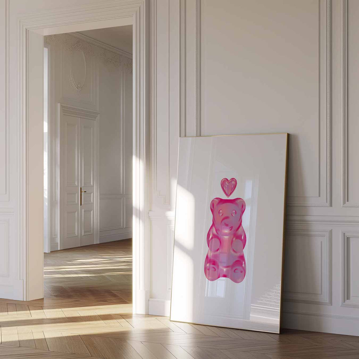 Schattige Gummybeer – zomer poster als frisse staande wanddecoratie
