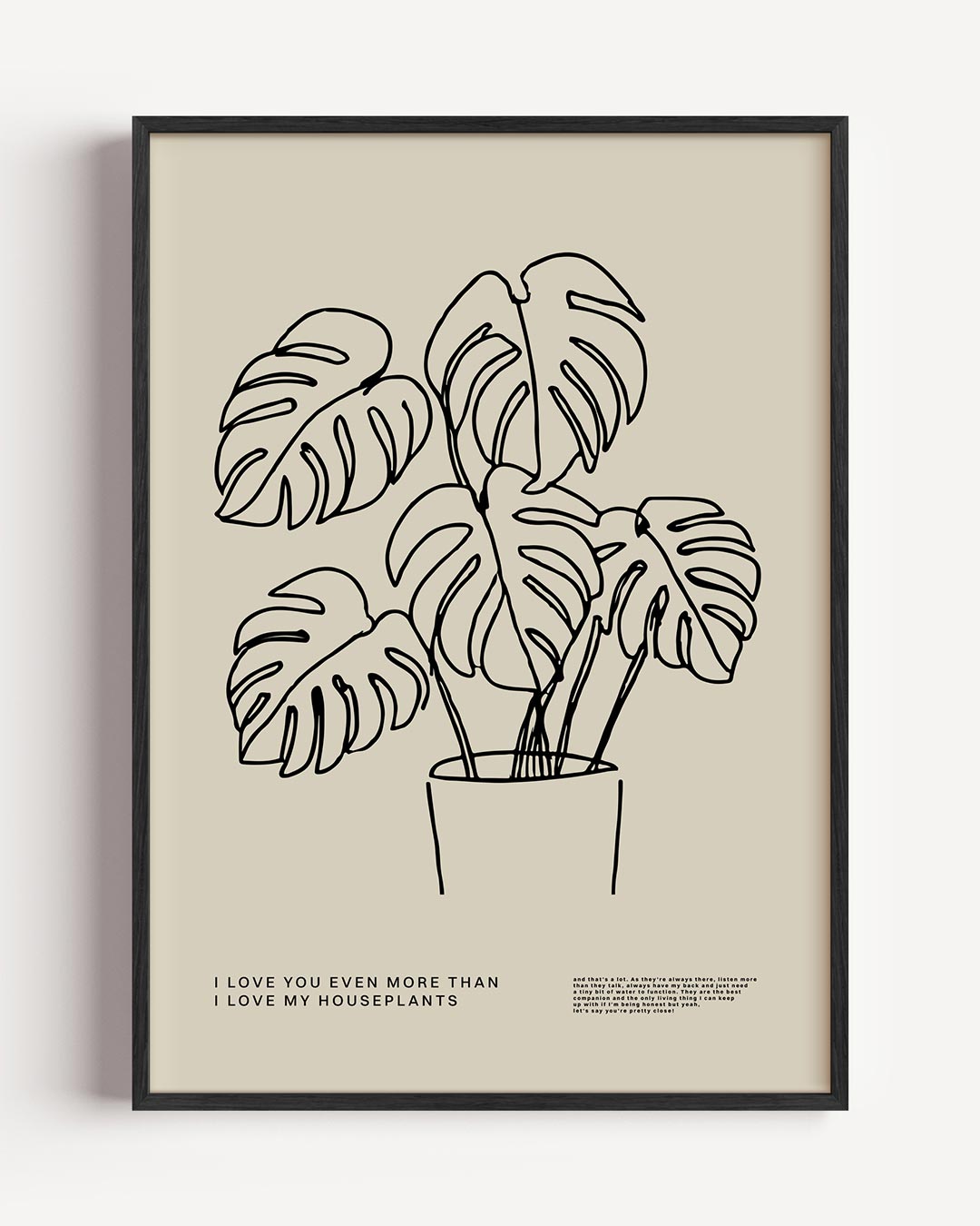 Monstera Plant Liefde – keuken portret poster als wanddecoratie