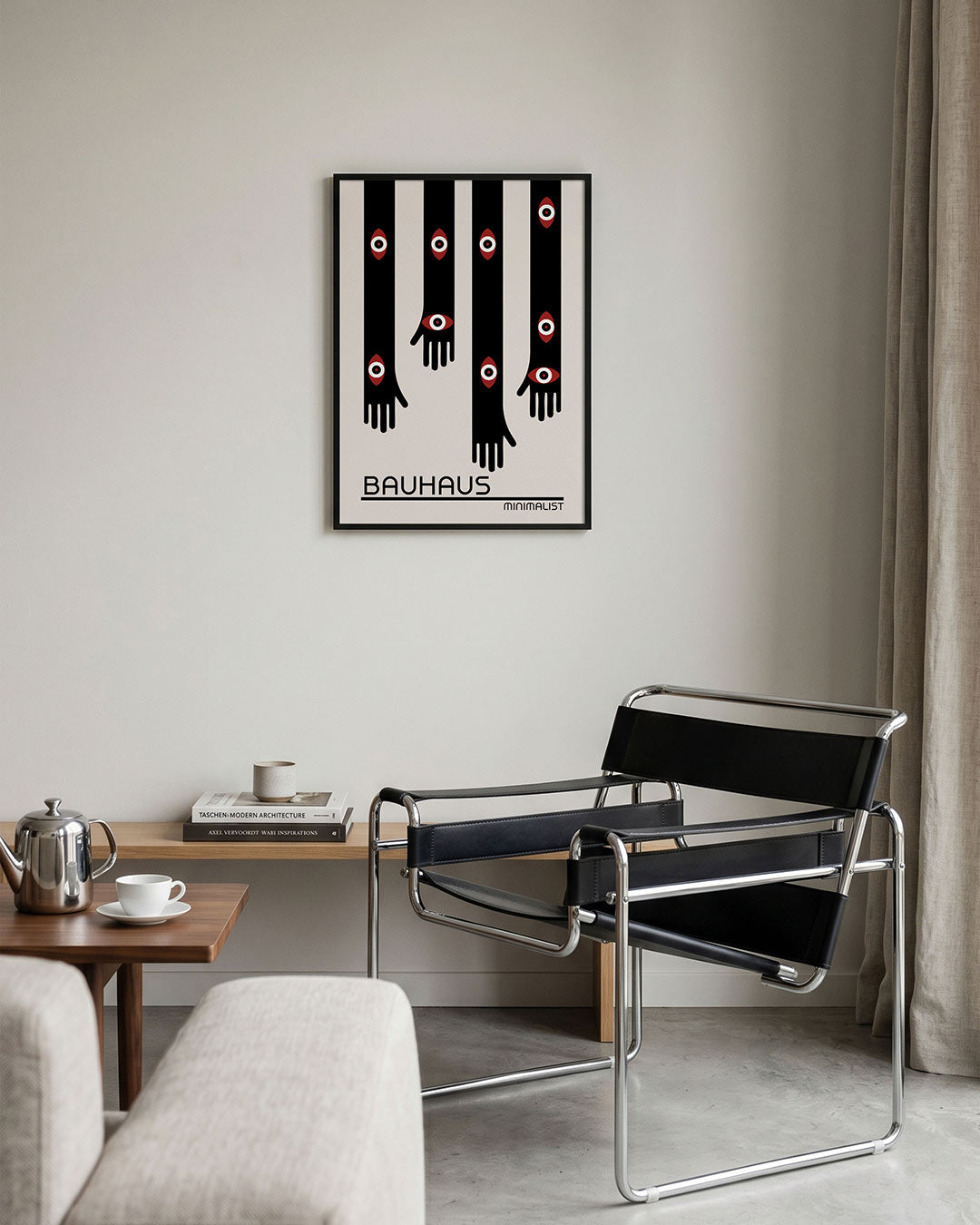 Vorm en lijnen – geometrische Bauhaus poster in staand formaat