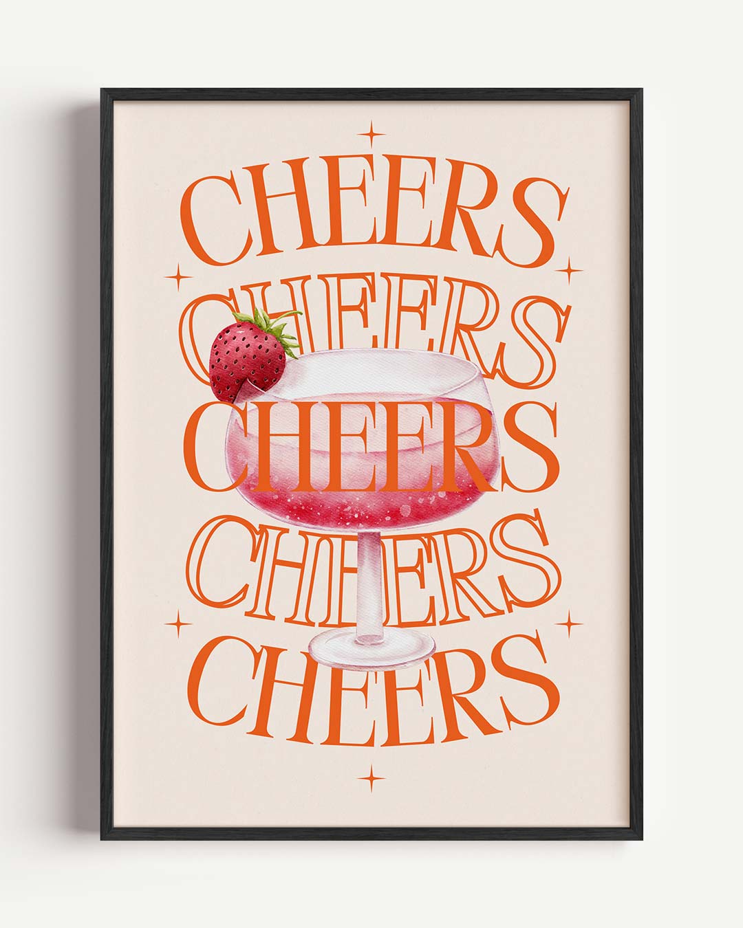 Cheers Cocktail – Popart en Streetart portret poster als wanddecoratie
