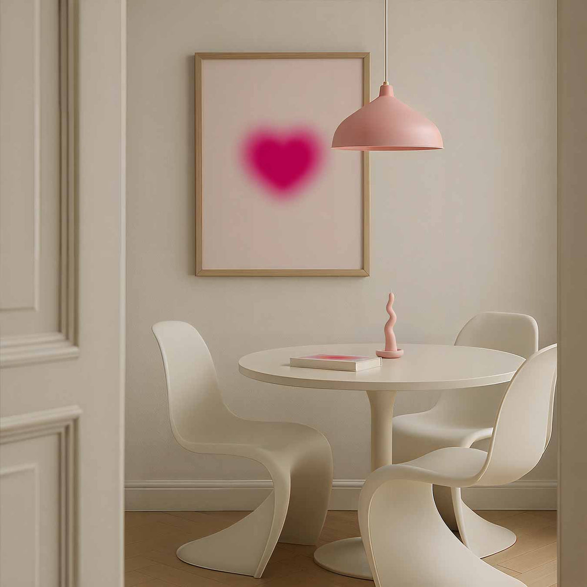 Roze Hart – staande mindful wanddecoratie van WallArtistic