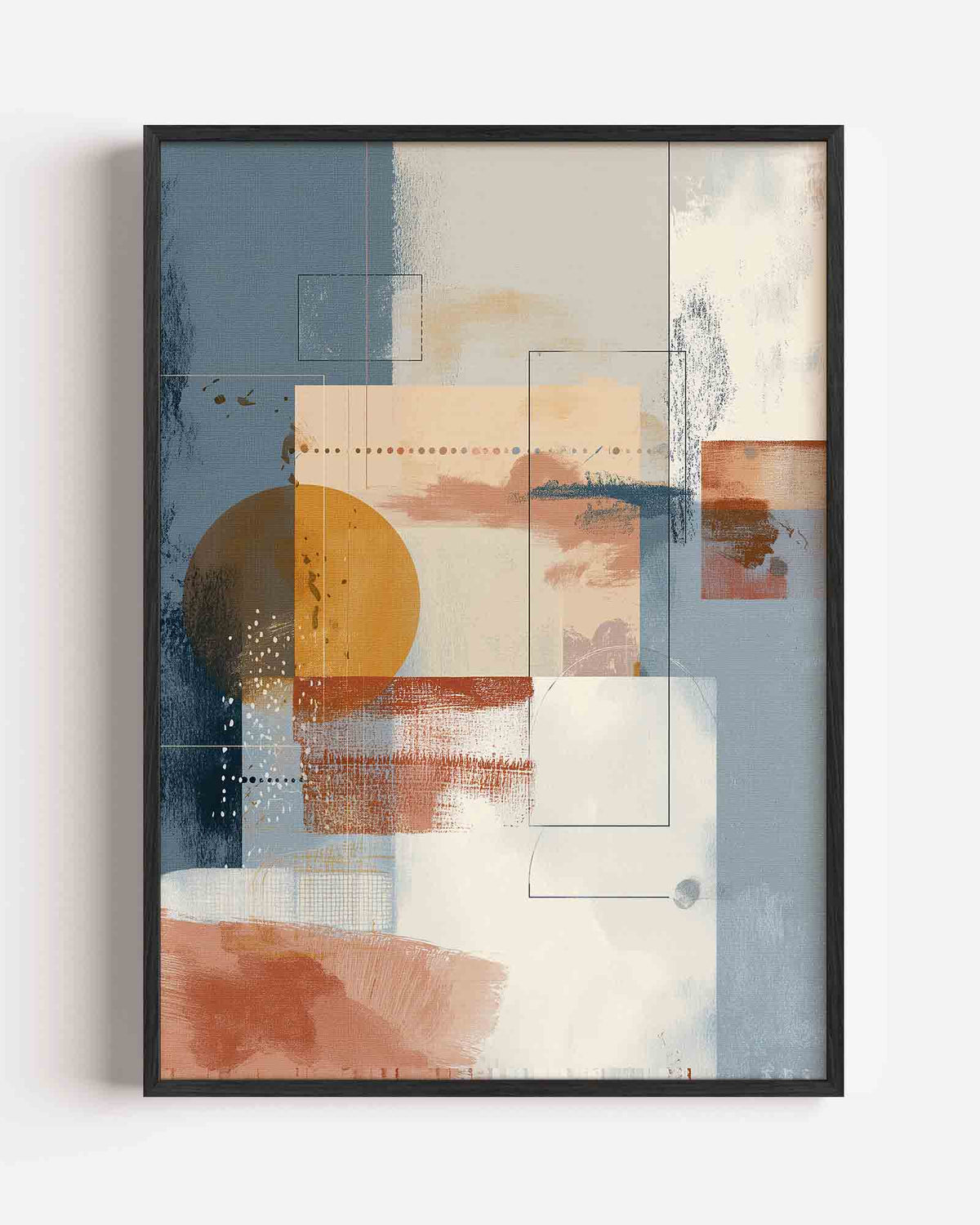 Abstracte vormen – abstracte portret poster als wanddecoratie