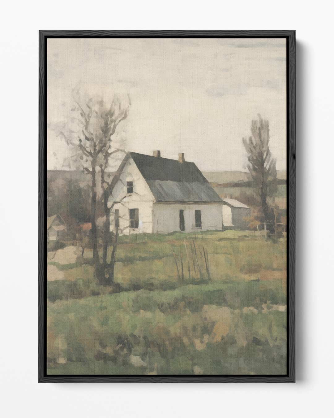 Rustiek Landhuis op het Platteland – portret kunstwerk als wanddecoratie