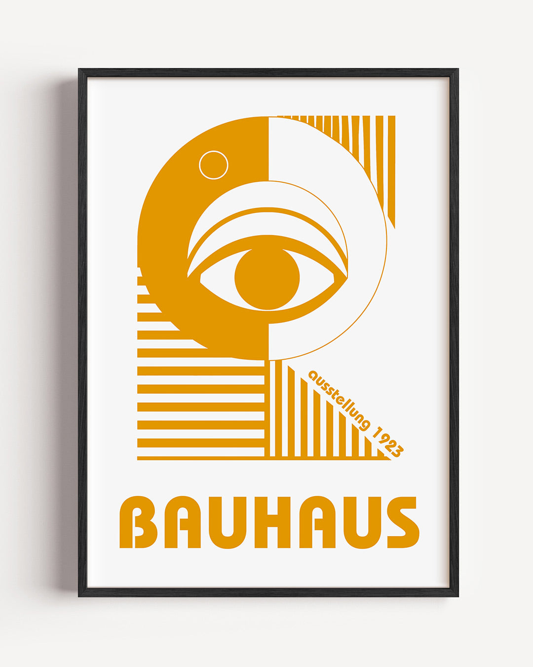 Oog en lijnen – staande Bauhaus poster als wanddecoratie