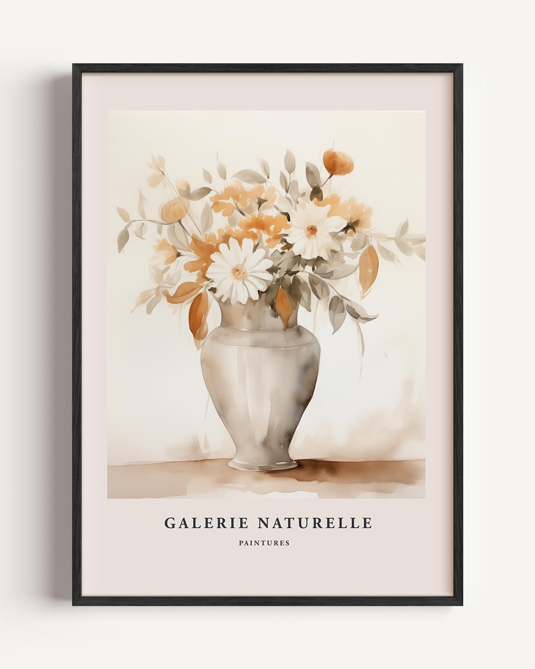 Bloemenvaas in Aquarel – botanische portret poster als wanddecoratie