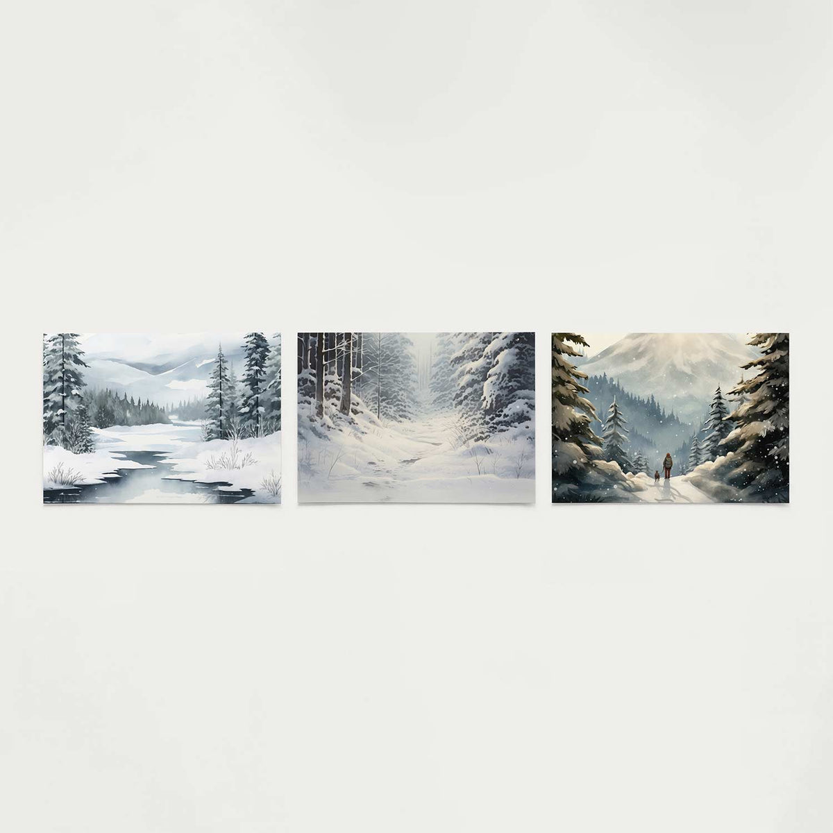 Winterse sereniteit Posterset