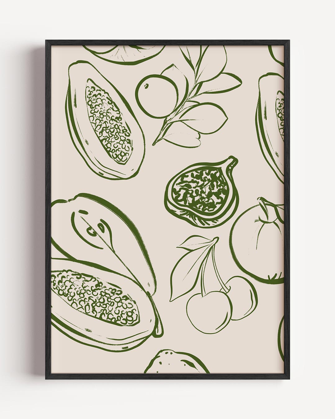 Fruit illustratie – keuken portret poster als wanddecoratie