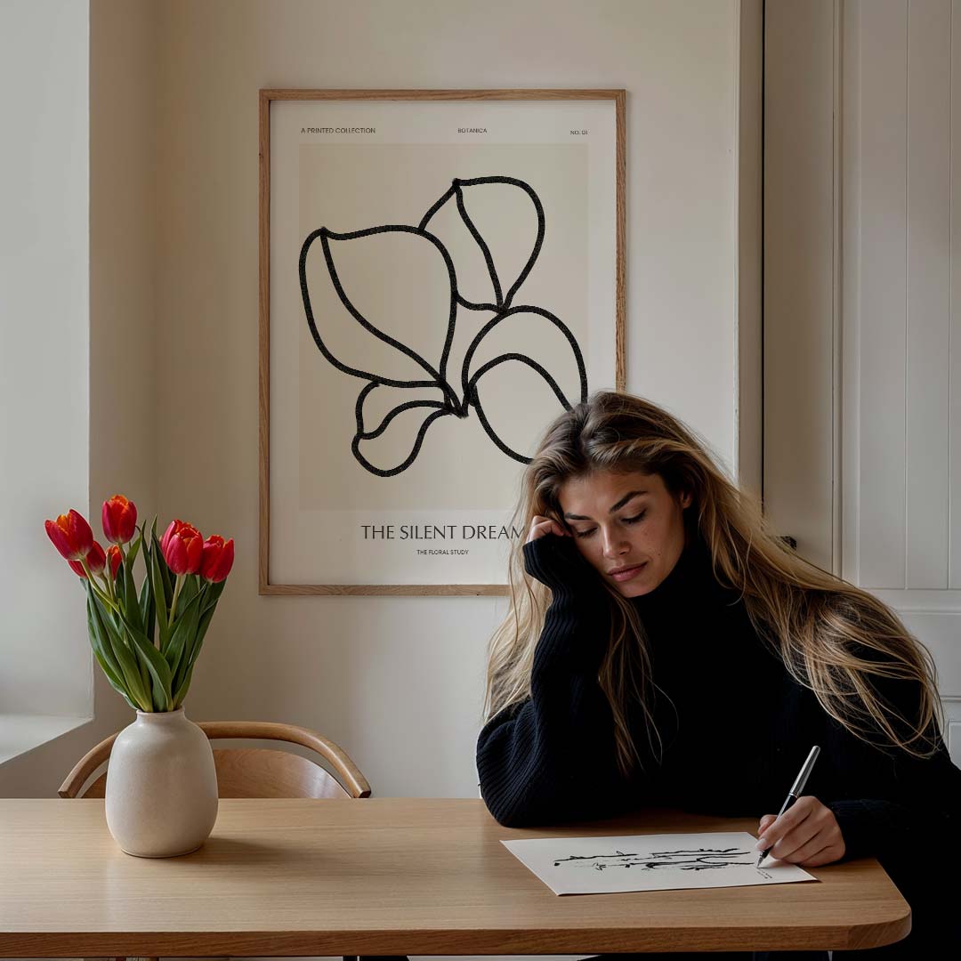 The Silent Dream Botanic – bloemen poster in staand formaat