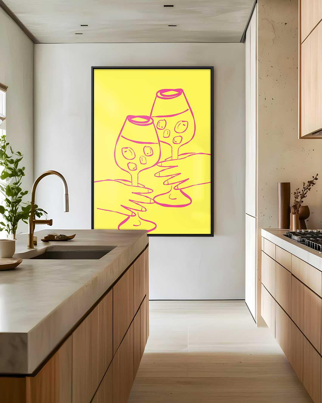 Cheers in Kleur – staand kunstwerk voor modern interieur