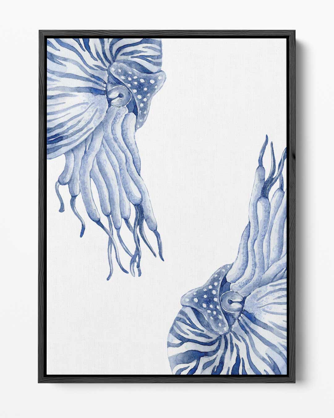 Siervissen in blauw – portret kunstwerk als wanddecoratie