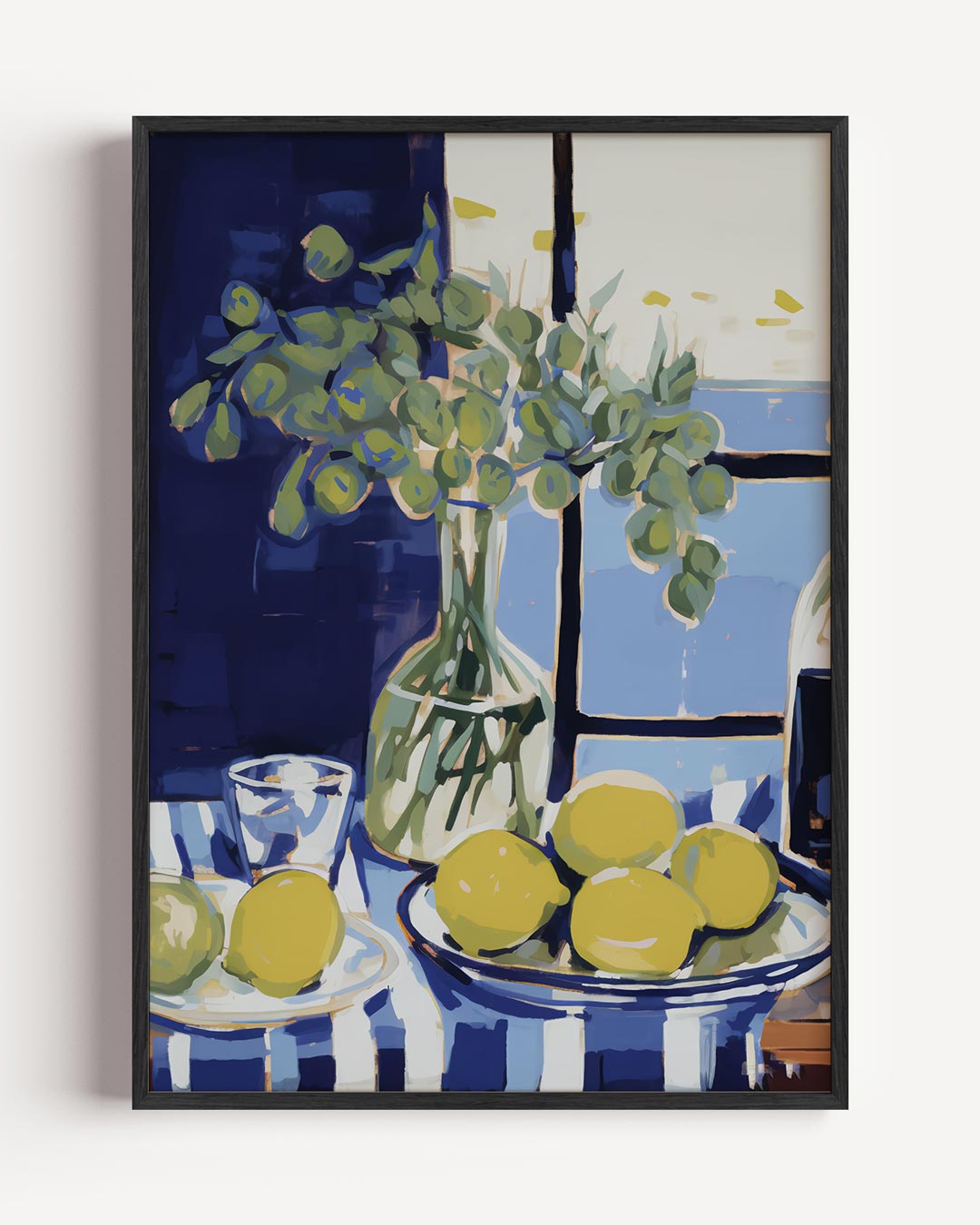 Zomers Stilleven met Citroenen – keuken portret poster als wanddecoratie