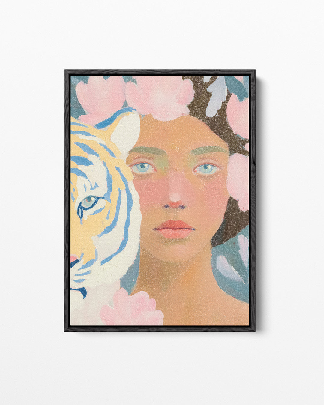 Dromerige portret harmonie – staand wanddecoratie kunstwerk