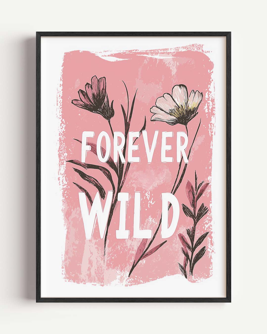 Forever Wild Bloemenposter – kids portret poster als wanddecoratie