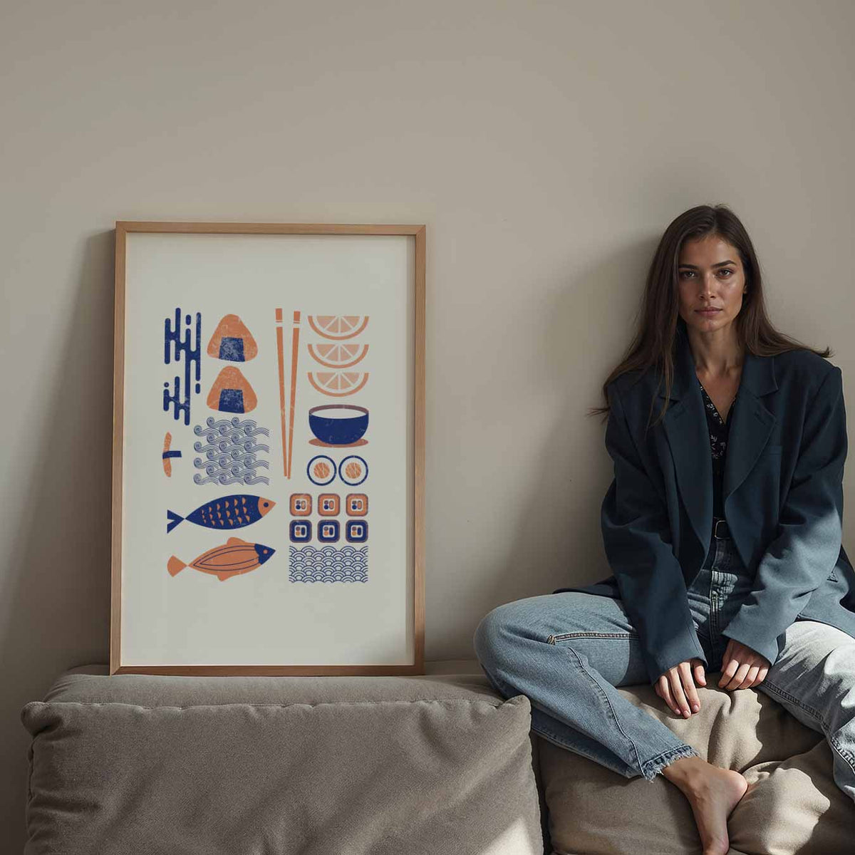 Japanse Eetervaring – Streetart wandkunst als portret poster