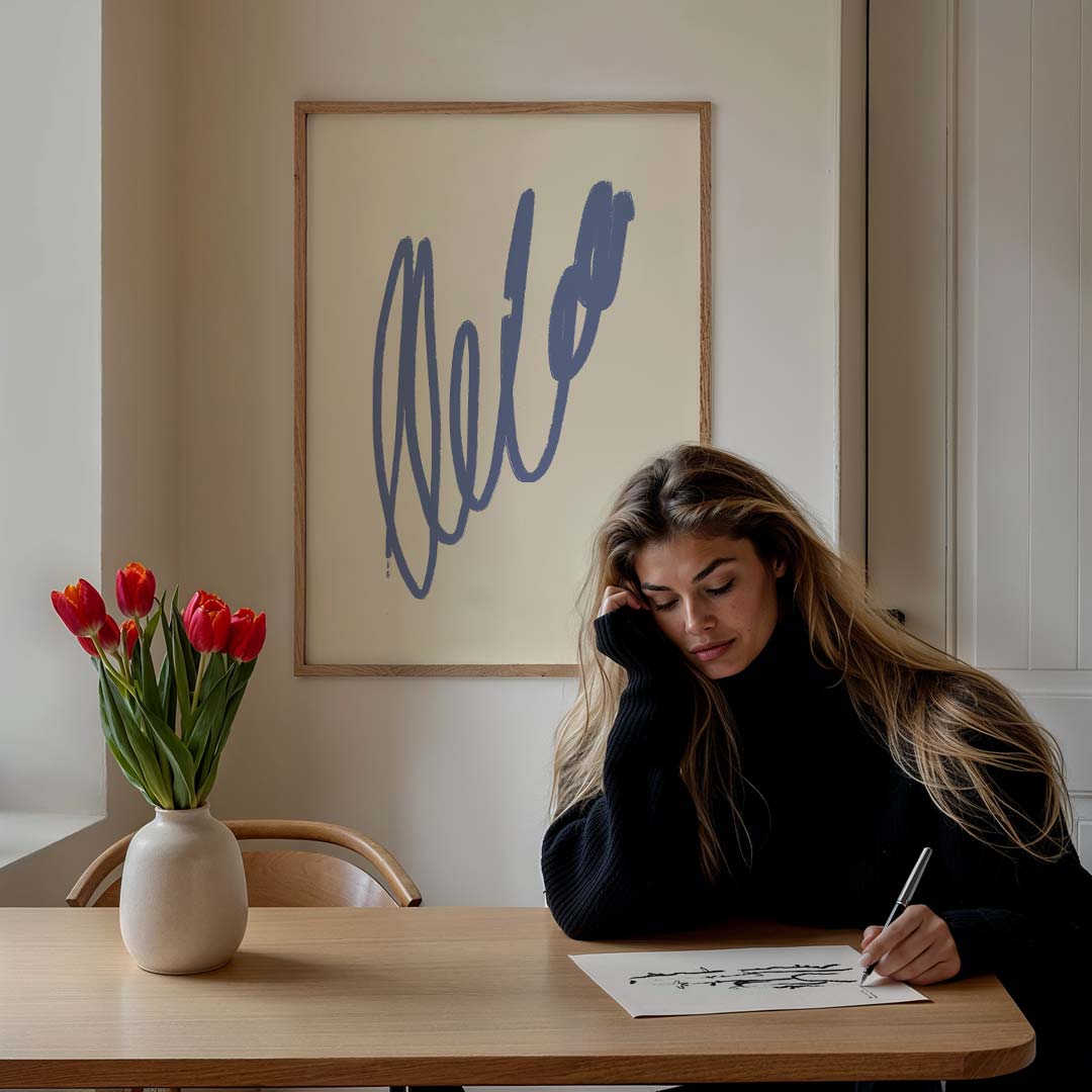 Modern Minimalistische – staande muurposter met kleurrijke abstracte vormen