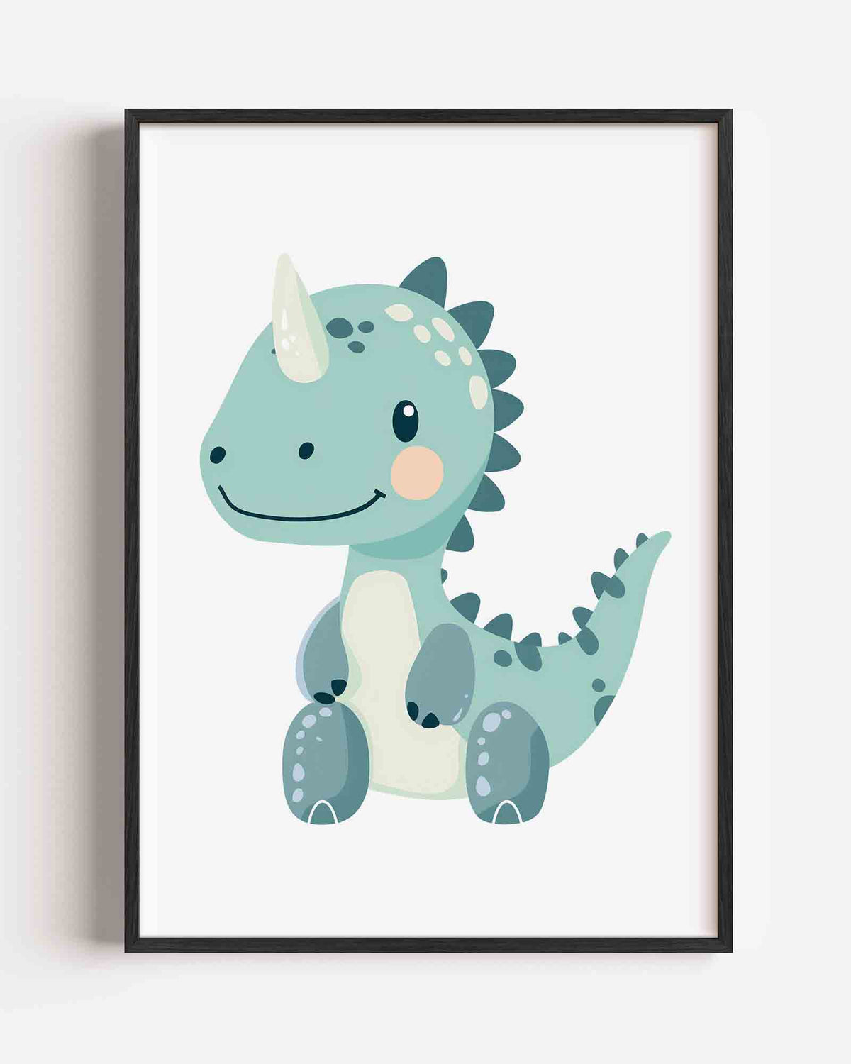 Schattige dinosaurus – kids portret poster als wanddecoratie