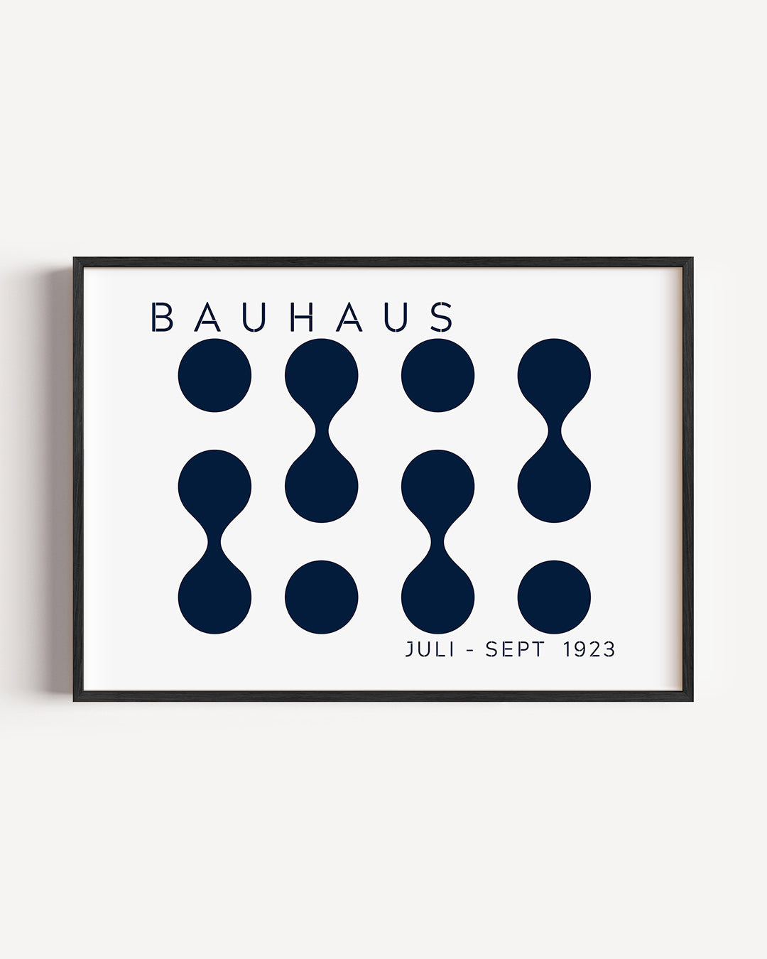 Vorm en balans – liggende Bauhaus poster als wanddecoratie