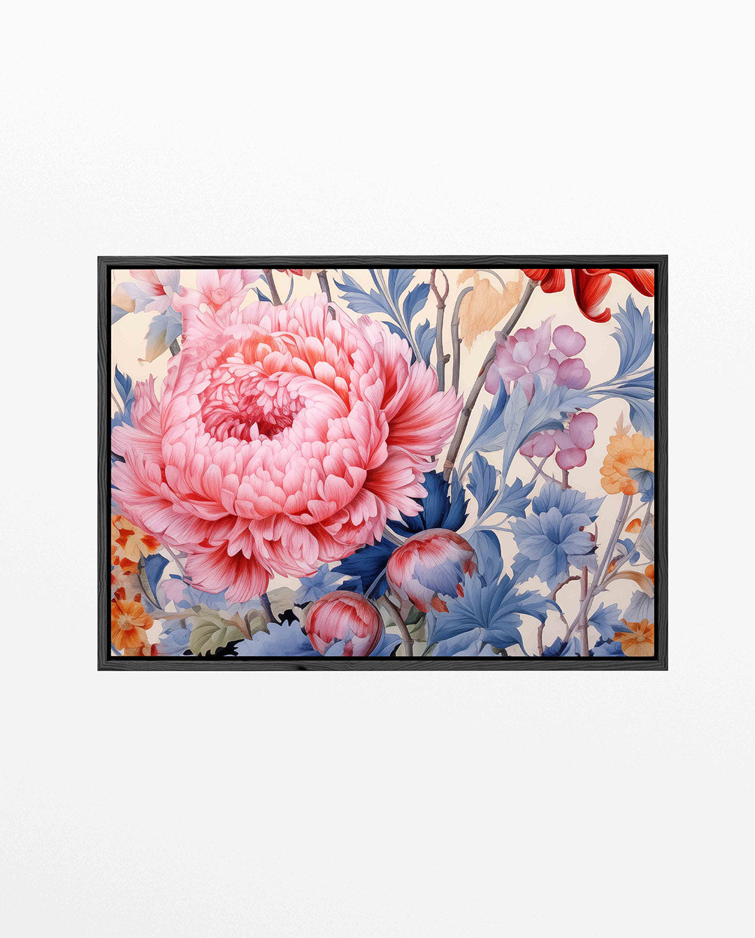 Bloemrijke compositie – liggend bloemen kunstwerk