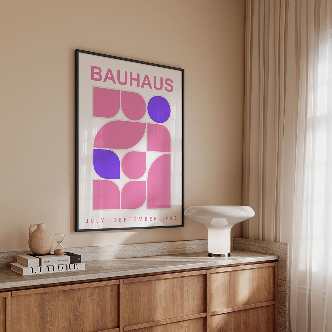 Vorm en kleur – geometrische Bauhaus poster in staand formaat