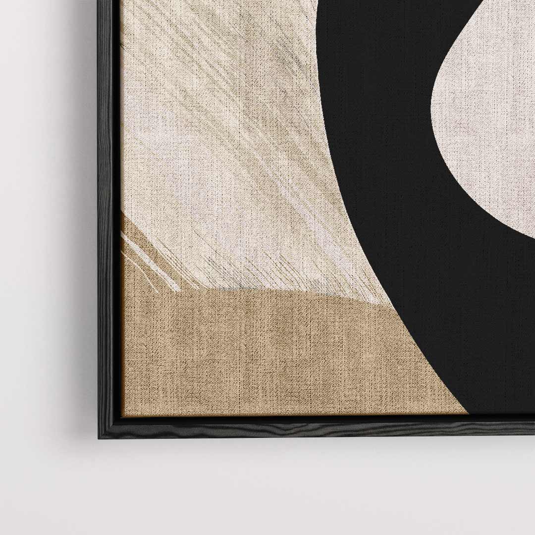 Abstracte Vormen in Beige – dibond kunstwerk als wanddecoratie