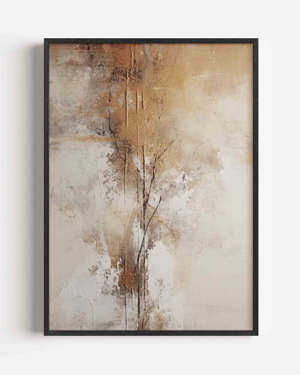 Abstracte beige textuur – zacht abstracte portret poster als wanddecoratie